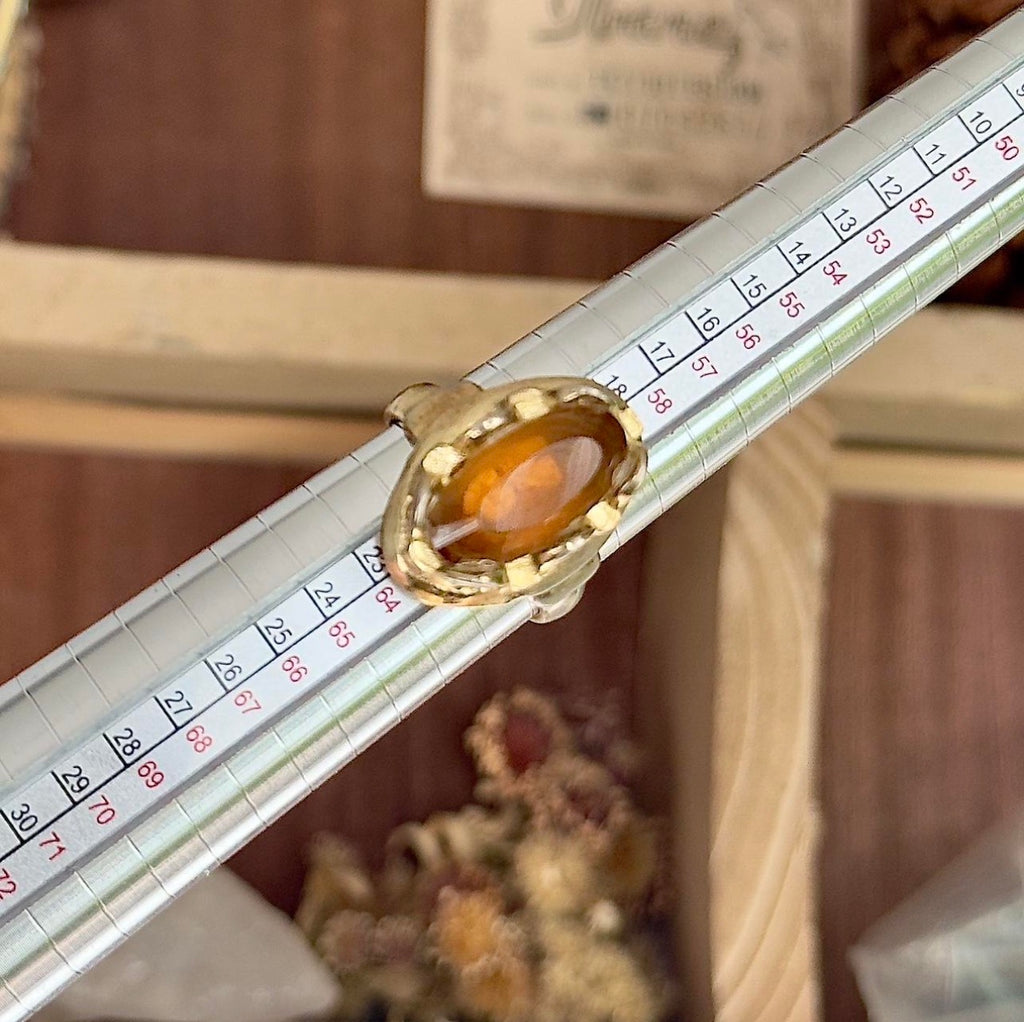 Sarah-Coventry Amber color ring