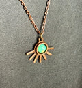 *URANIUM GLASS* vintage pendant necklace