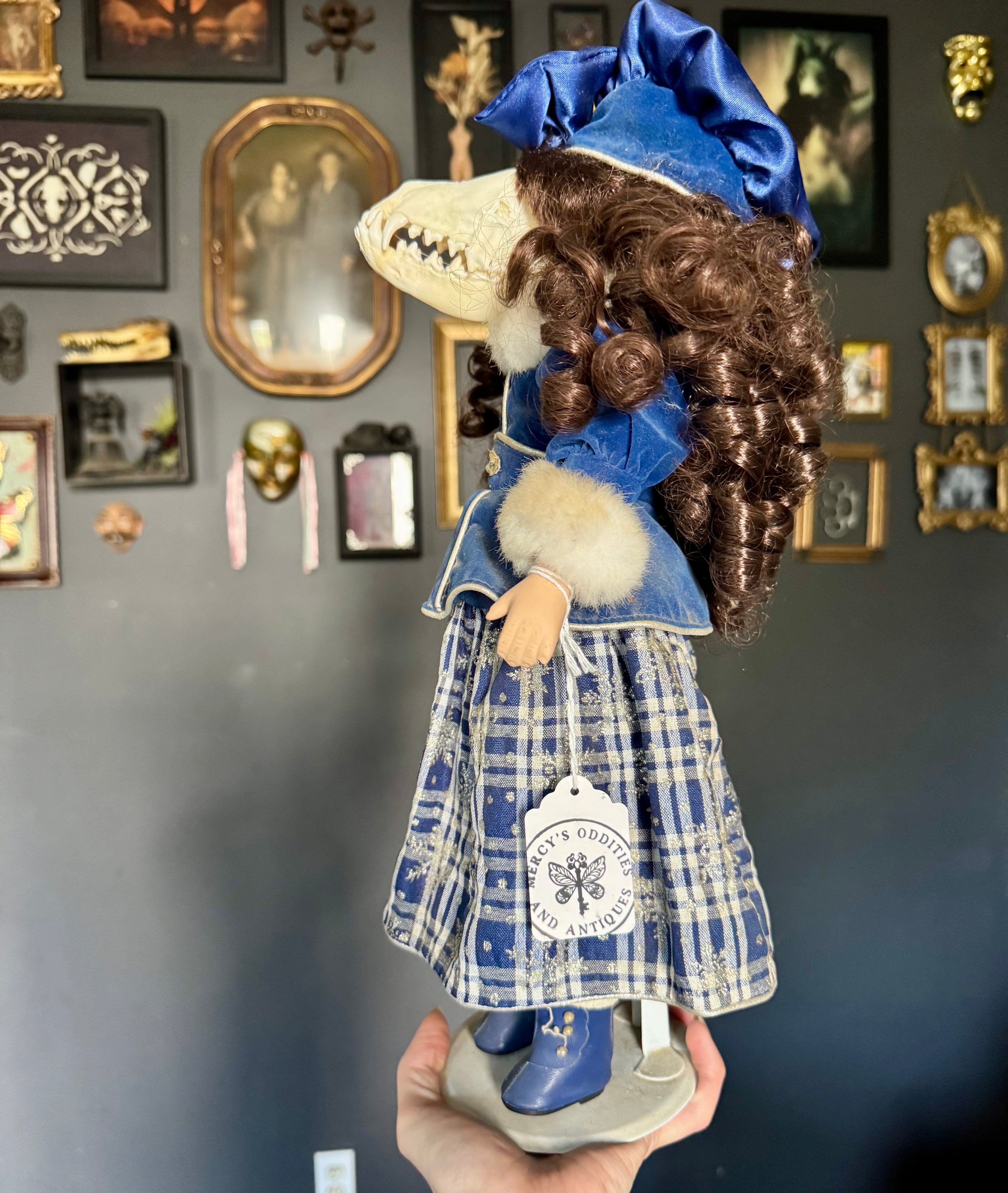 Fox Skull Porcelain Doll