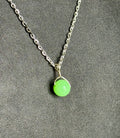 *URANIUM GLASS* bead pendant necklace
