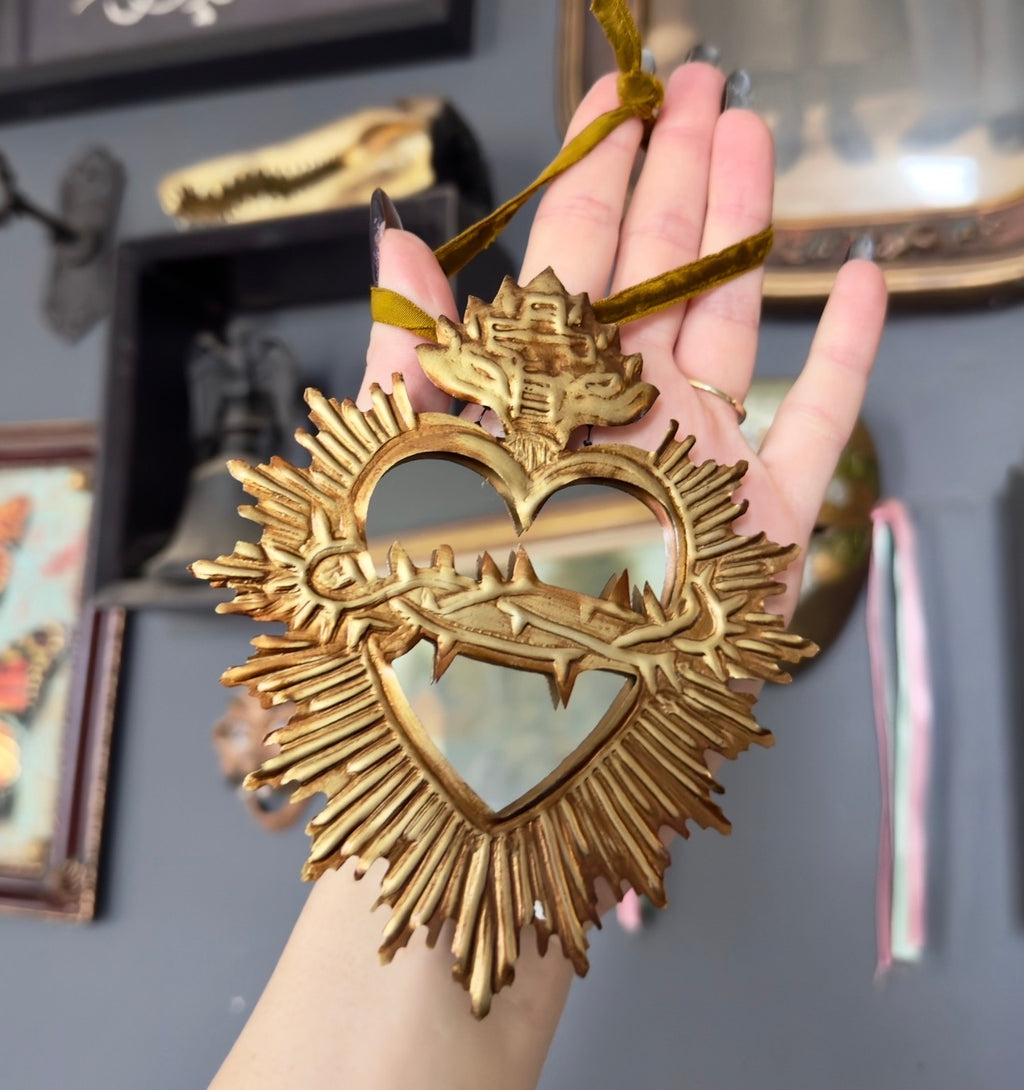 Sacred Heart Crown of Thorns Mirror Ornament
