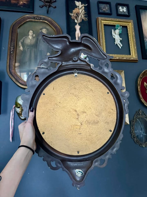 Vintage Syroco Federal Convex Eagle Mirror
