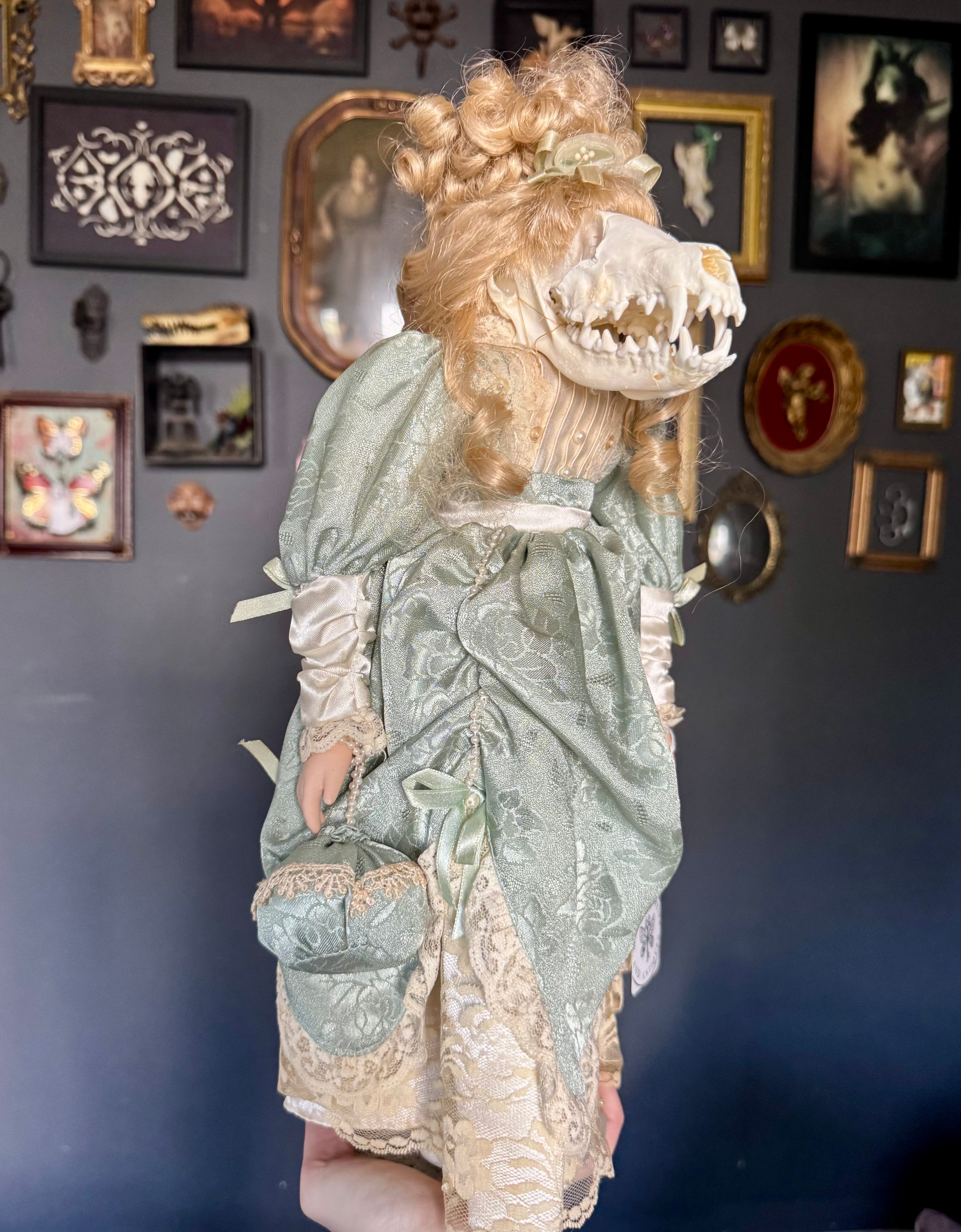 Fox Skull Porcelain Doll