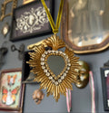 Rhinestone Sacred Heart Mirror Ornament