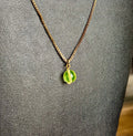 *URANIUM GLASS* bead pendant necklace