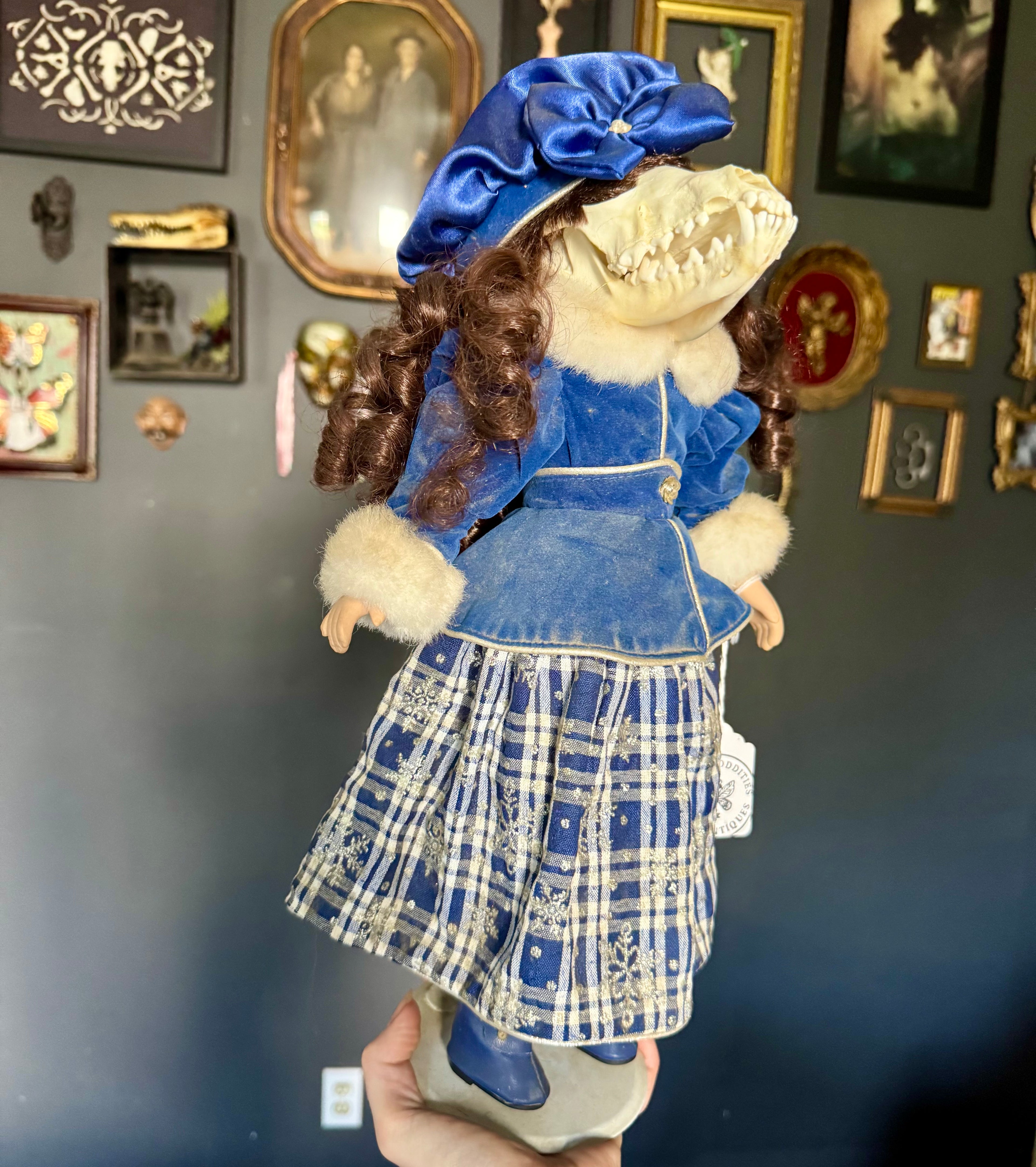Fox Skull Porcelain Doll