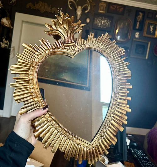 Tin Rays Sacred Heart Mirror
