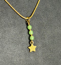 *URANIUM GLASS* beaded pendant necklace