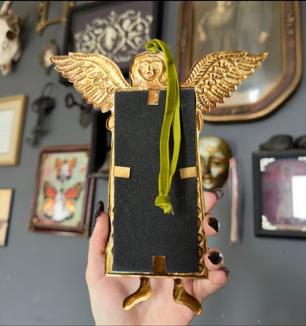 Angel Mirror Tin Ornament