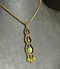 *URANIUM GLASS* vintage pendant necklace