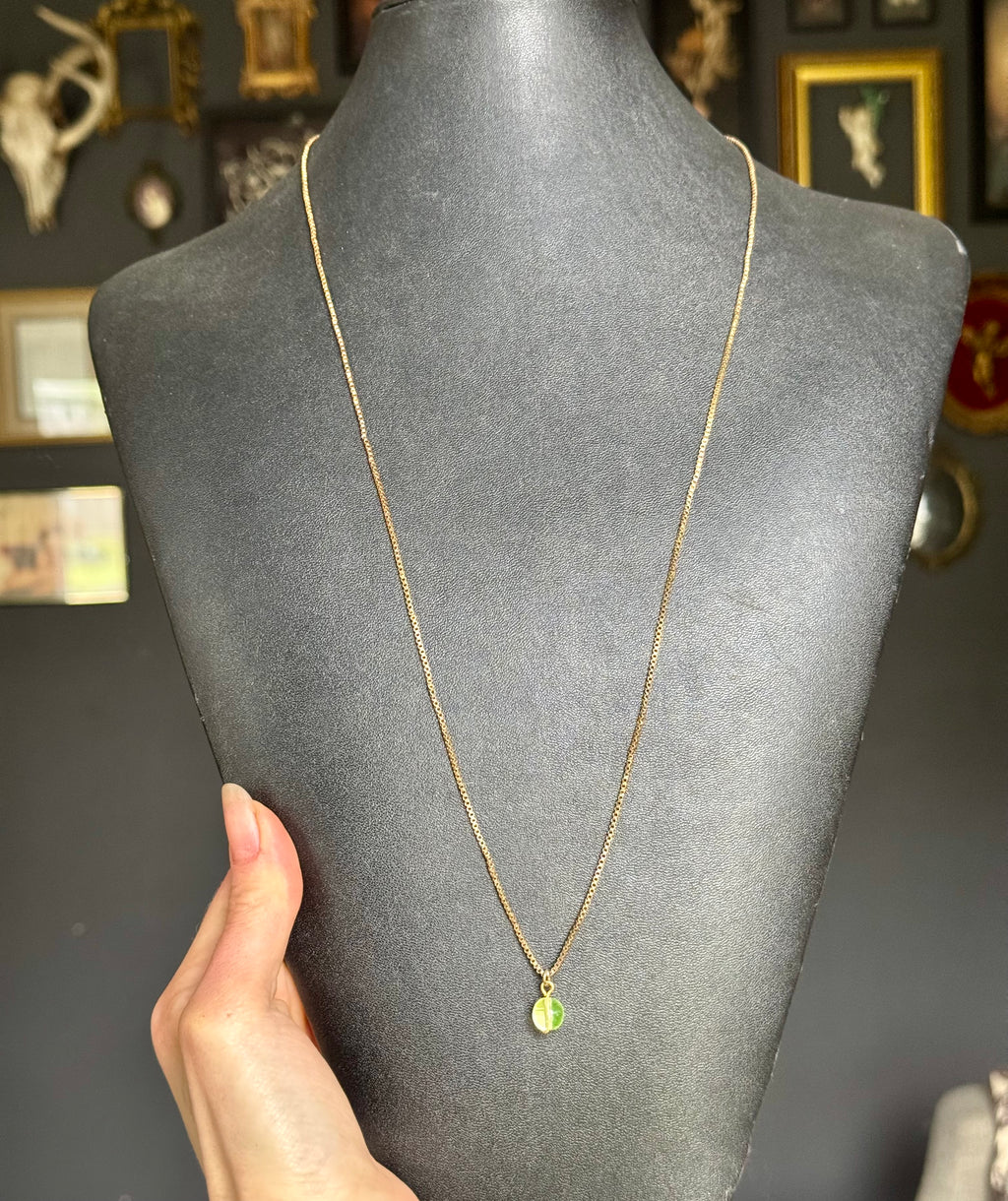 *URANIUM GLASS* bead pendant necklace
